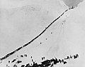 Image 1Miners and prospectors climb the Chilkoot Trail during the Klondike Gold Rush. (from History of Alaska)