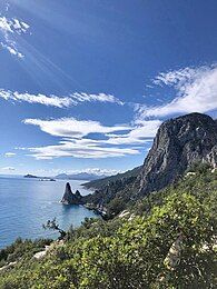 The peak of Pedra Longa and the Isolotto d'Ogliastra