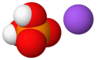 Ball-and-stick model of the dihydrogenphosphate anion