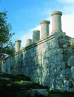 The columns of the remains of the "Anahita Temple"