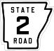 State Road 2 marker