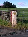 A gatepost at Byres Farm, North Ayrshire. 2007.