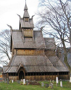 Hopperstad Stave church, Norway (1130), one of twenty-five remaining from the Medieval period.