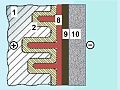 Al-e-cap with solid manganese oxide electrolyte, graphite/silver cathode connection