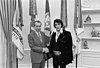 Elvis Presley meeting Richard Nixon on December 21, 1970.