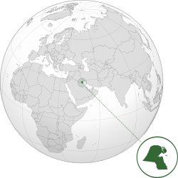 Location of Kuwait (green)