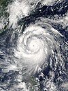 Satellite image of Typhoon Meranti