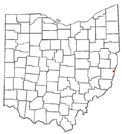 Location of Martins Ferry, Ohio