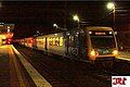 X'Trapolis set 107M-1354T-108M-229M-1415T-230M, operating the 12:41am Frankston service, the last Frankston-bound train to stop at the former ground-level station, July 2019