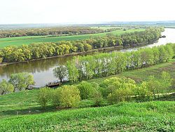 The Don River near the selo of Uryv-Pokrovka in Ostrogozhsky District