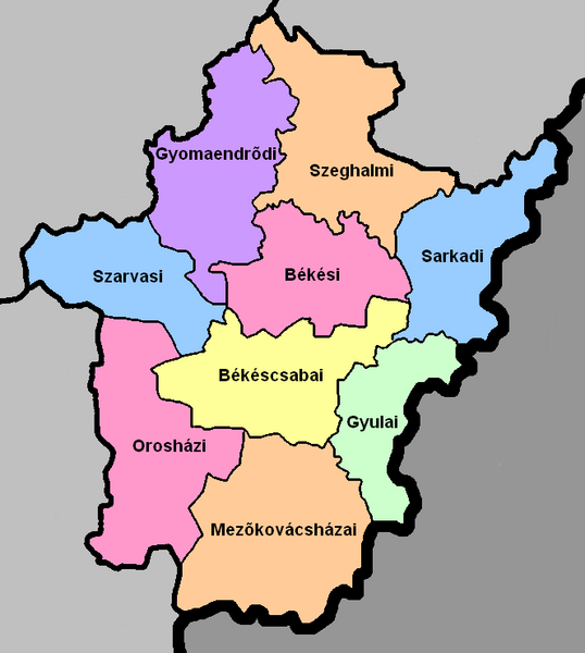 File:Békés districts.png