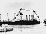 The Spanish Armored Cruiser Emperador Carlos V.