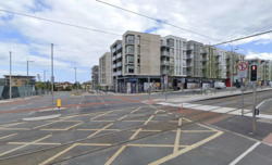 Retail buildings in Cherrywood next to Cherrywood Luas stop, 2024