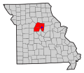 A map of the Columbia, Missouri metropolitan statistical area