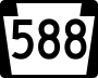 Pennsylvania Route 588 marker