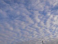 Mackerel sky over Heidelberg, Germany