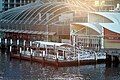 View of the entire wharf from across Darling Harbour in May 2014.