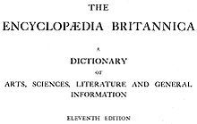 Encyclopedia Britannica 1911 edition