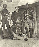 Standing: Gonos Yiotas, Alexandros Mazarakis, Lazos Dogiamas. Seated: Apostolis Matopoulos.