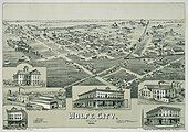 Map of Wolfe City in 1891