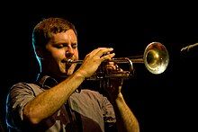 Peter Evans playing the piccolo trumpet