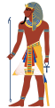 Image 23The pharaoh was usually depicted wearing symbols of royalty and power. (from Ancient Egypt)