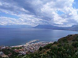 The port at Porticello from above