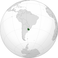 Location of Uruguay