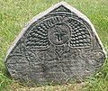 Hexafoils featured prominently on a Colonial New England gravestone carved by Obadiah Wheeler in Franklin Connecticut.