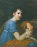 Anna Vasilyevna Drutskaya-Sokolinskaya in a portrait by Fyodor Kinel (1810)