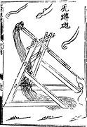 Crouching tiger trebuchet (stationary mangonel) from the Wujing Zongyao