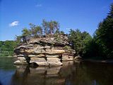 Rock formation on the Wisconsin Dells