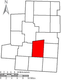 Location of Harmony Township in Morrow County