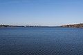 A view of the reservoir from on top of the dam