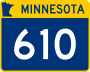 Trunk Highway 610 marker