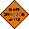 CW3-5a Speed zone ahead