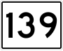 State Route 139 marker