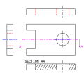 Example mechanical drawing in vector