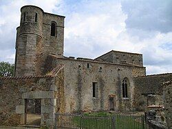 The church where the women and children were burnt to death