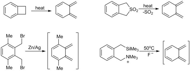 in situ generation of o-quinodomethanes