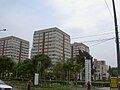 Southern entrance to Jesús María in front of "Residencial San Felipe," a middle-class housing complex.