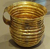 The Rillaton gold cup, Cornwall, perhaps c. 1700 BC. British Museum