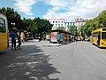 Bus station and vehicles belonging to the Transtu