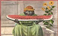 Postcard ("Coon card") from the 1900s