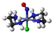 trans-[Co(en)2(NO)Cl]+, an octahedral complex containing a "bent NO" ligand.