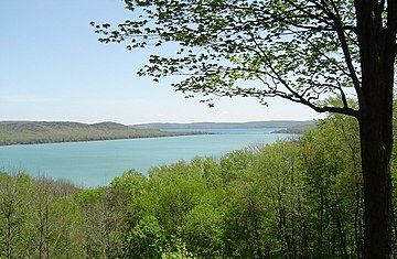 Big Glen Lake and Little Glen Lake, as seen from the Pierce Stocking Scenic Drive