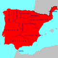 Image 34Visigothic Hispania and its regional divisions in 700, prior to the Muslim conquest (from History of Spain)