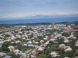 Martuni with Lake Sevan in the background