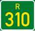 Regional route R310 shield