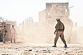 Staff Sgt. Weatherly oversees CLB-4 vehicles entering FOB Edinburgh on March 13, 2012.